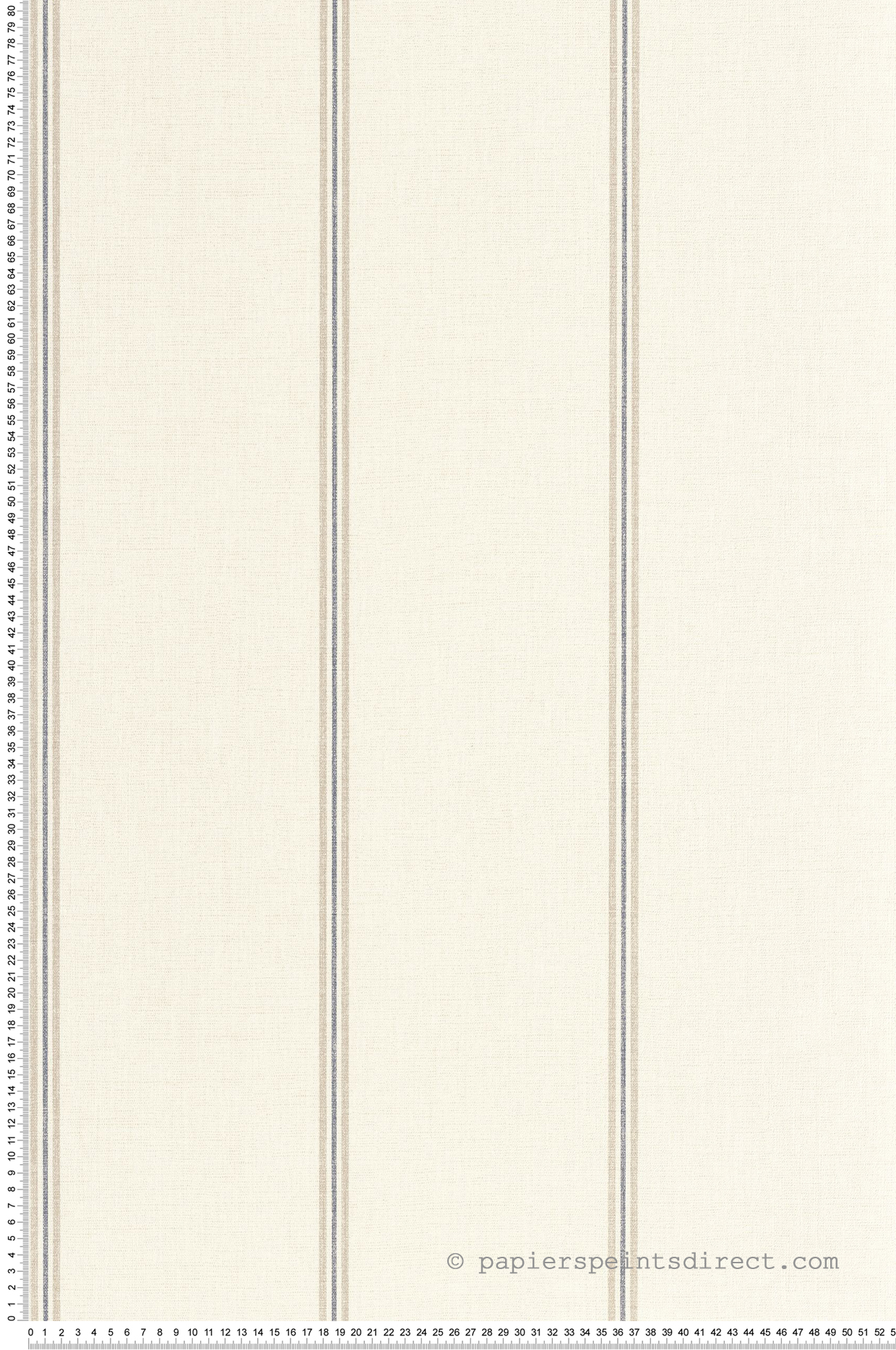 Papier peint Rayure Vintage Saint Briac lin gris - Seaside de Casadéco | Réf. SEAS201511707