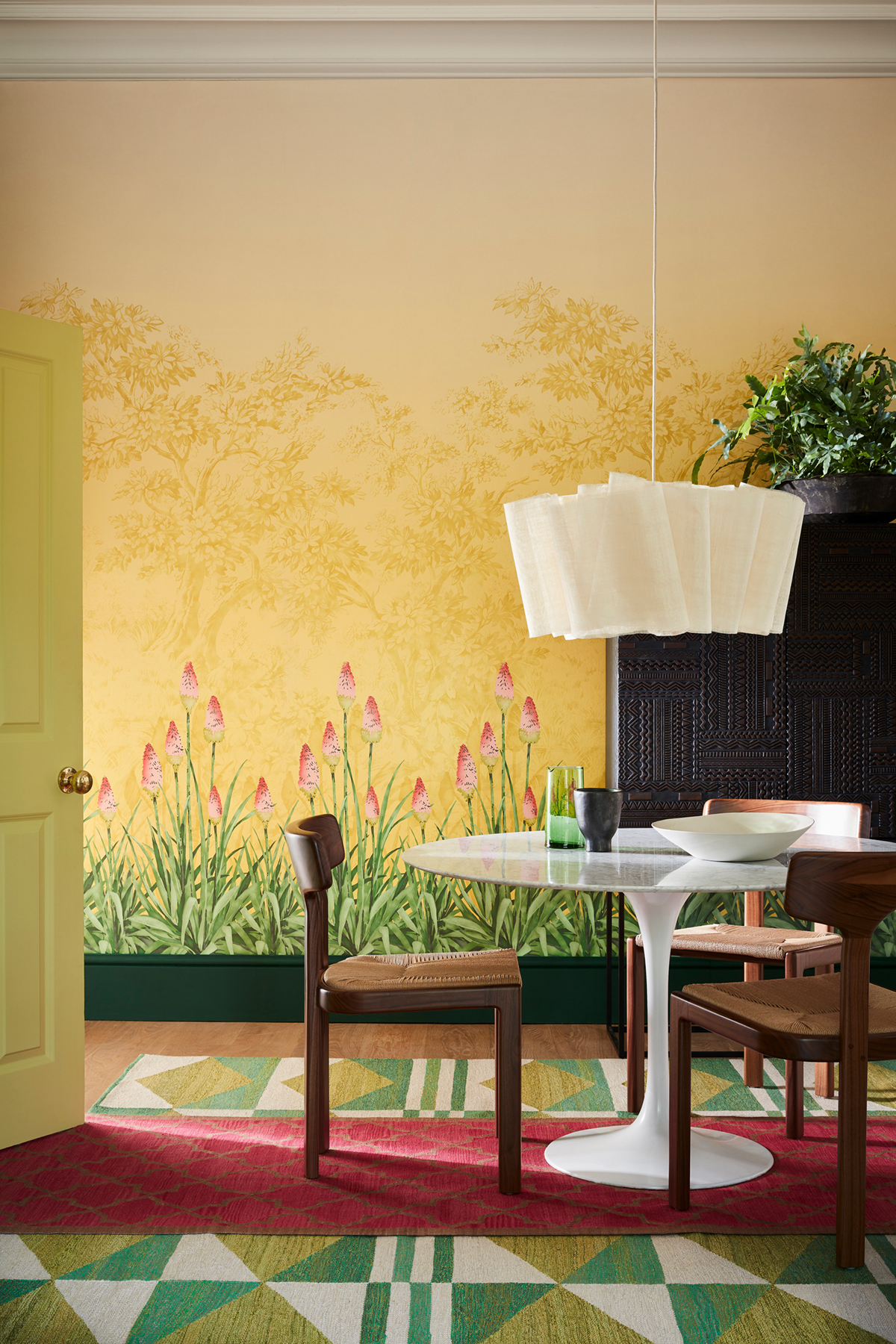 Papier peint panoramique Arbre Upper Brook St. Soleil - National Trust Papers 3 de Little Greene | Réf. 0263UBSOLEI