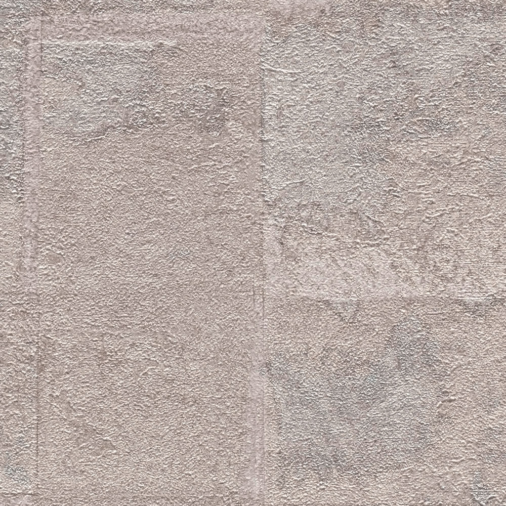 Papier peint Dalle Béton Géométrique taupe argenté - Stories of Life d'A.S. Création AMB3 | Réf. AS-396712