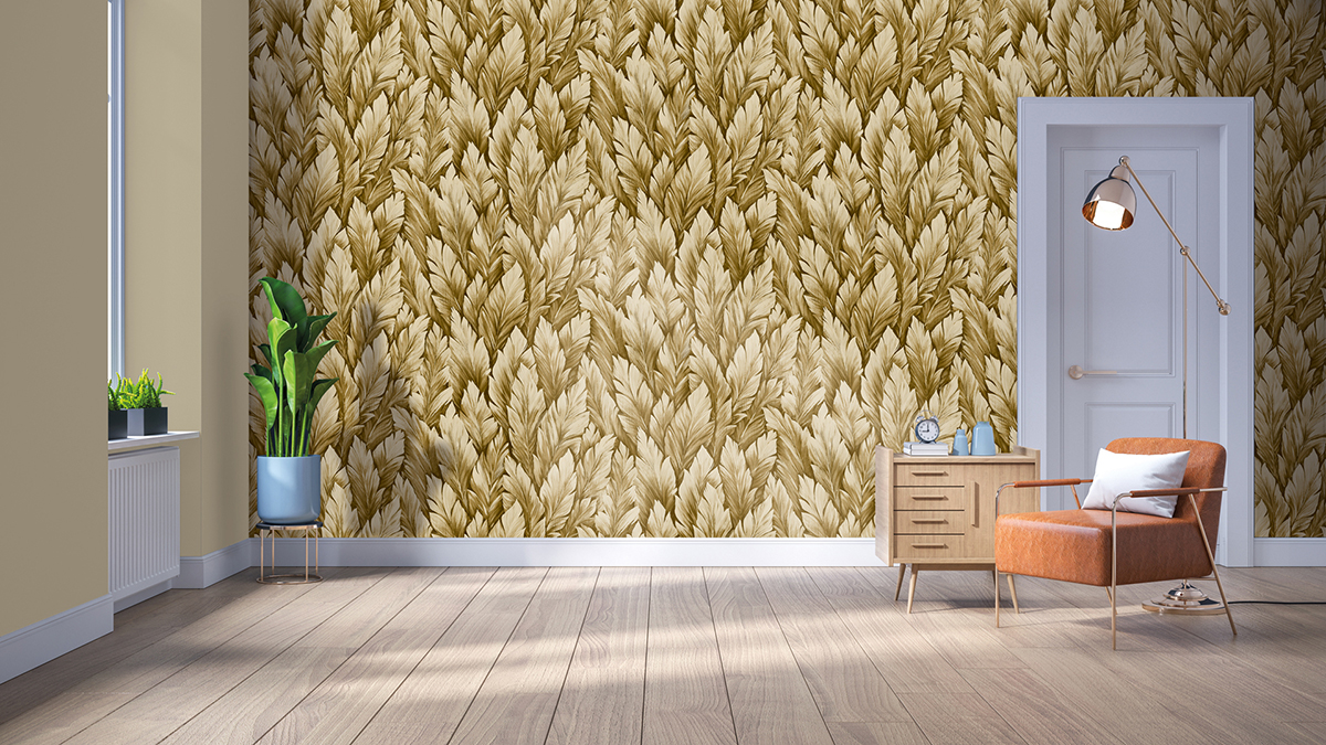 Papier peint Feuille de Bananier Samod marron - Moorea de Montecolino | Réf. MC-26711