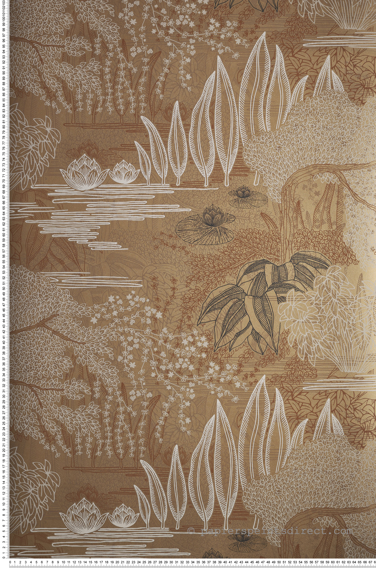 Papier peint Jardin Jasmin doré - Square Jasmin de Casamance | Réf. CAS-75680508