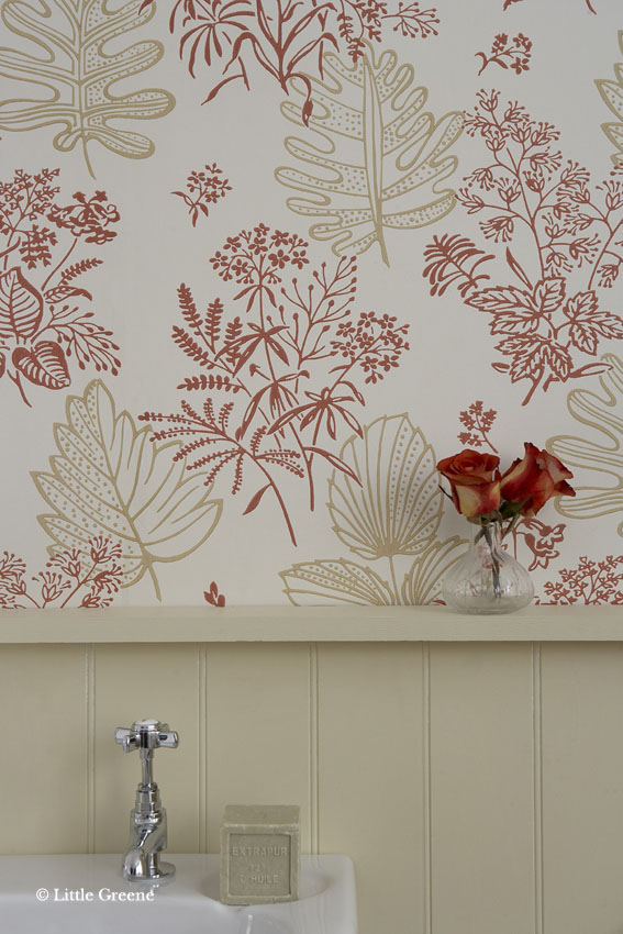 Papier peint 50' s Line Papers par the Little Greene, référence : 272NRJAZZZ