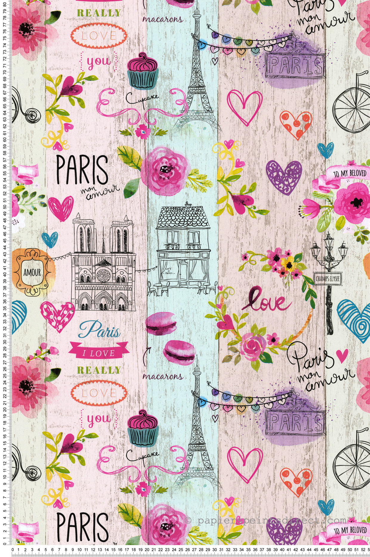 Papier peint Paris Ville rose - Les Aventures de Lutèce | Réf. LTC-51242903