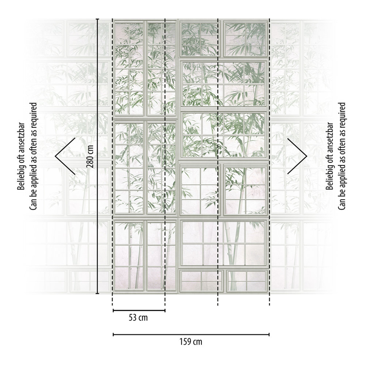 Papier peint panoramique Bambou Verrière - The Wall 3 d'A.S. Création AMB3 | Réf. AS-398461