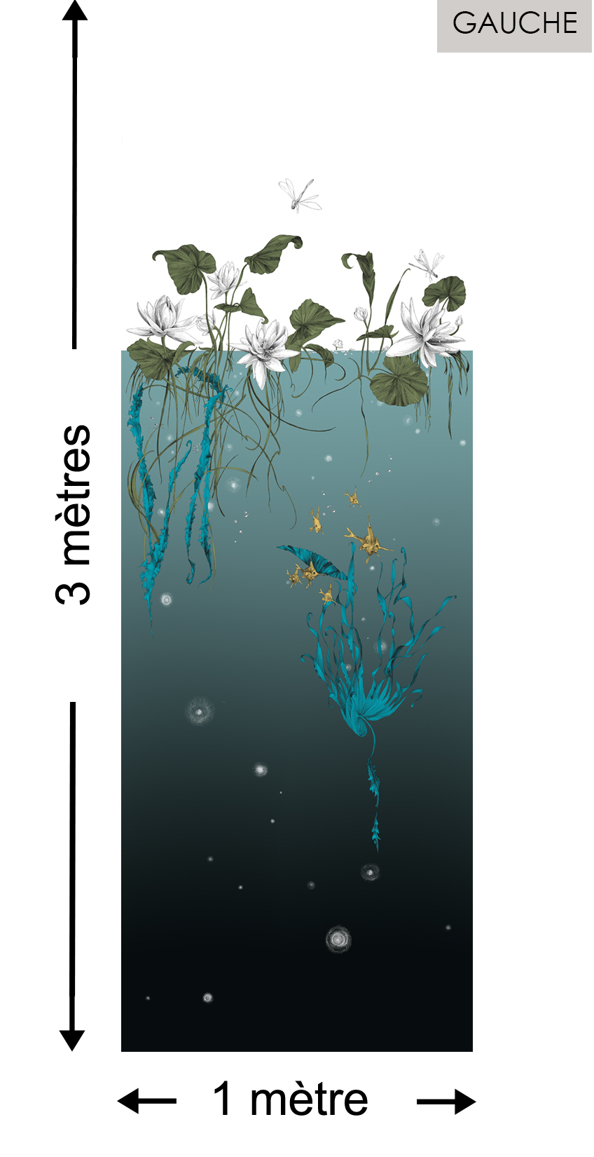 Nénuphars DROIT Noir - Collection Catherine Gran de Edmond Petit