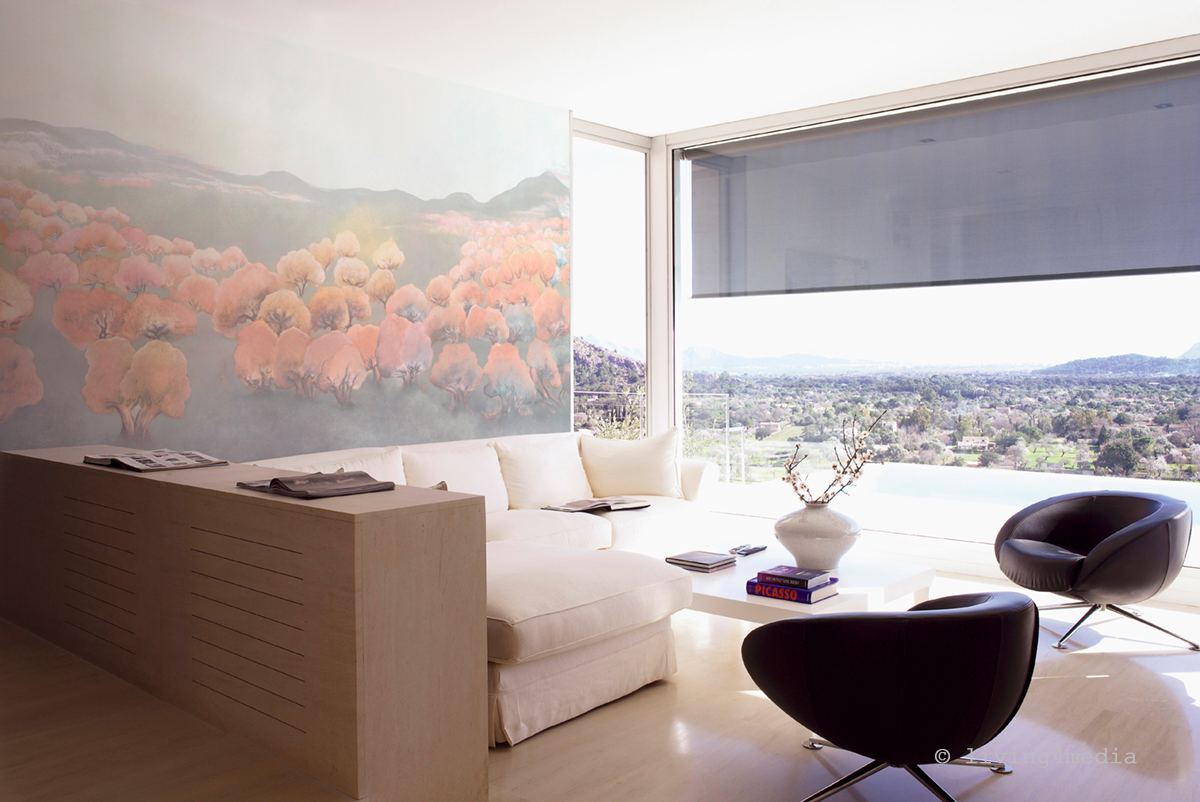 Papier peint panoramique Arbre Pastorale Original A+B+C - 1/2/3/4/5/6/7/8/9 - Isidore Leroy