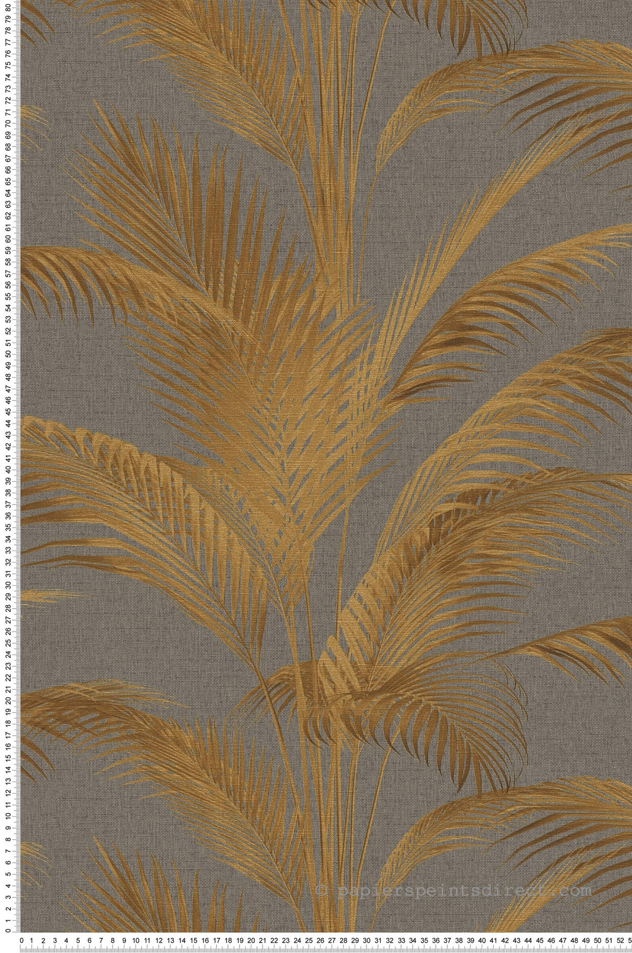 Papier peint Palme Moderne Urbain doré gris intense - Metropolis Michalsky 6 de Livingwalls | Réf. AS-399804