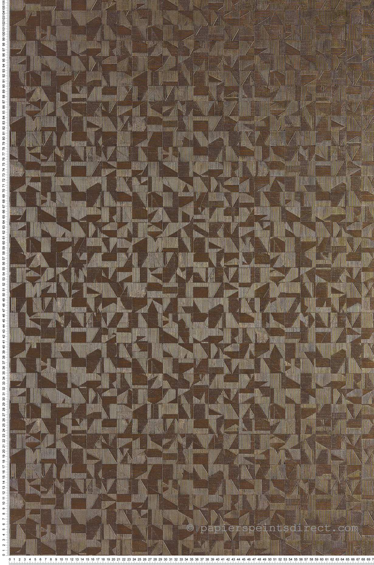 Papier peint Graphique métallisé Tiznit doré foncé - Mansour de Casamance | Réf. CAS-74400344