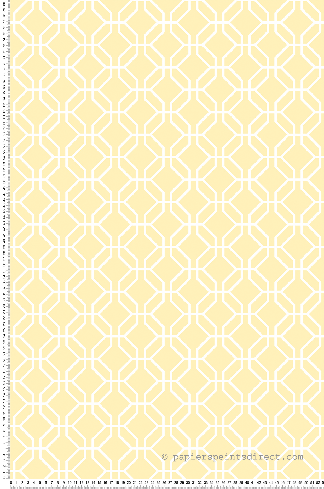 Papier peint Claustra Hexagone jaune - Jardin Secret de Lutèce | Réf. LTC-G78524