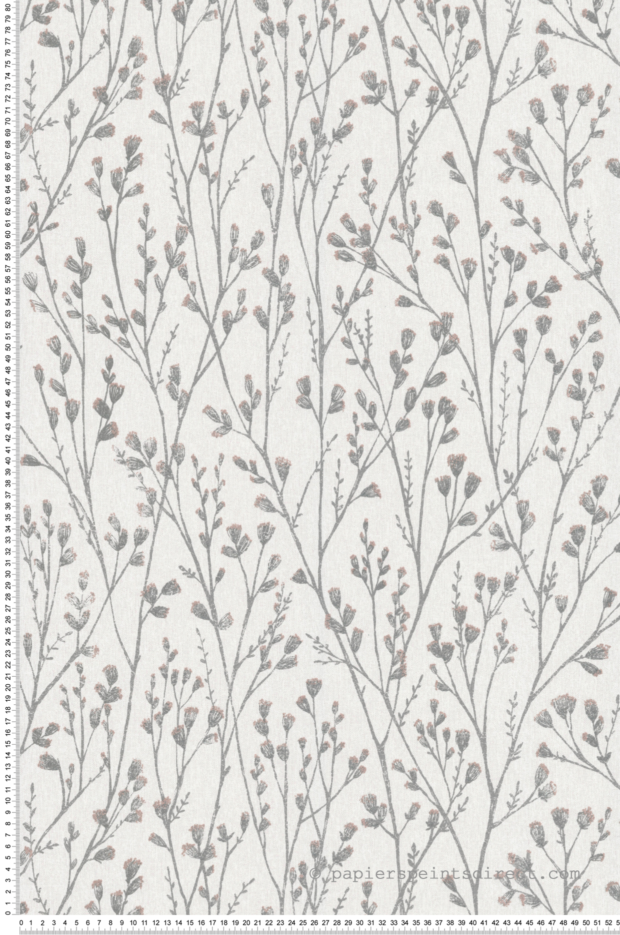 Papier peint Dessin Floraison Pailleté rose beige - Séjours & Chambres de Lutèce | Réf. LTC-133280803