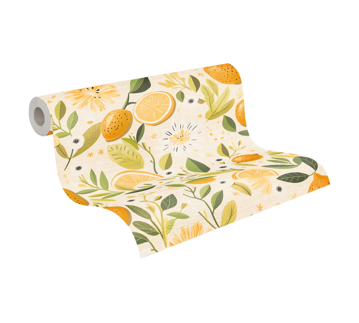 Papier peint Citron Fleur Pop jaune sable - Pintwalls 3 d'A.S. Création ROLL | Réf. AS-791692