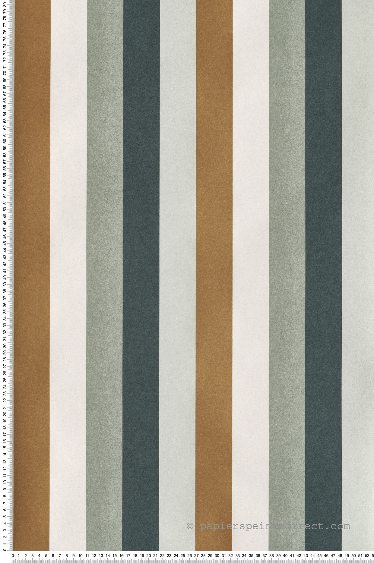 Papier peint Rayure Verticale Transat bronze vert bleu - L'Ile aux Oiseaux de Casamance | Réf. CAS-75923364