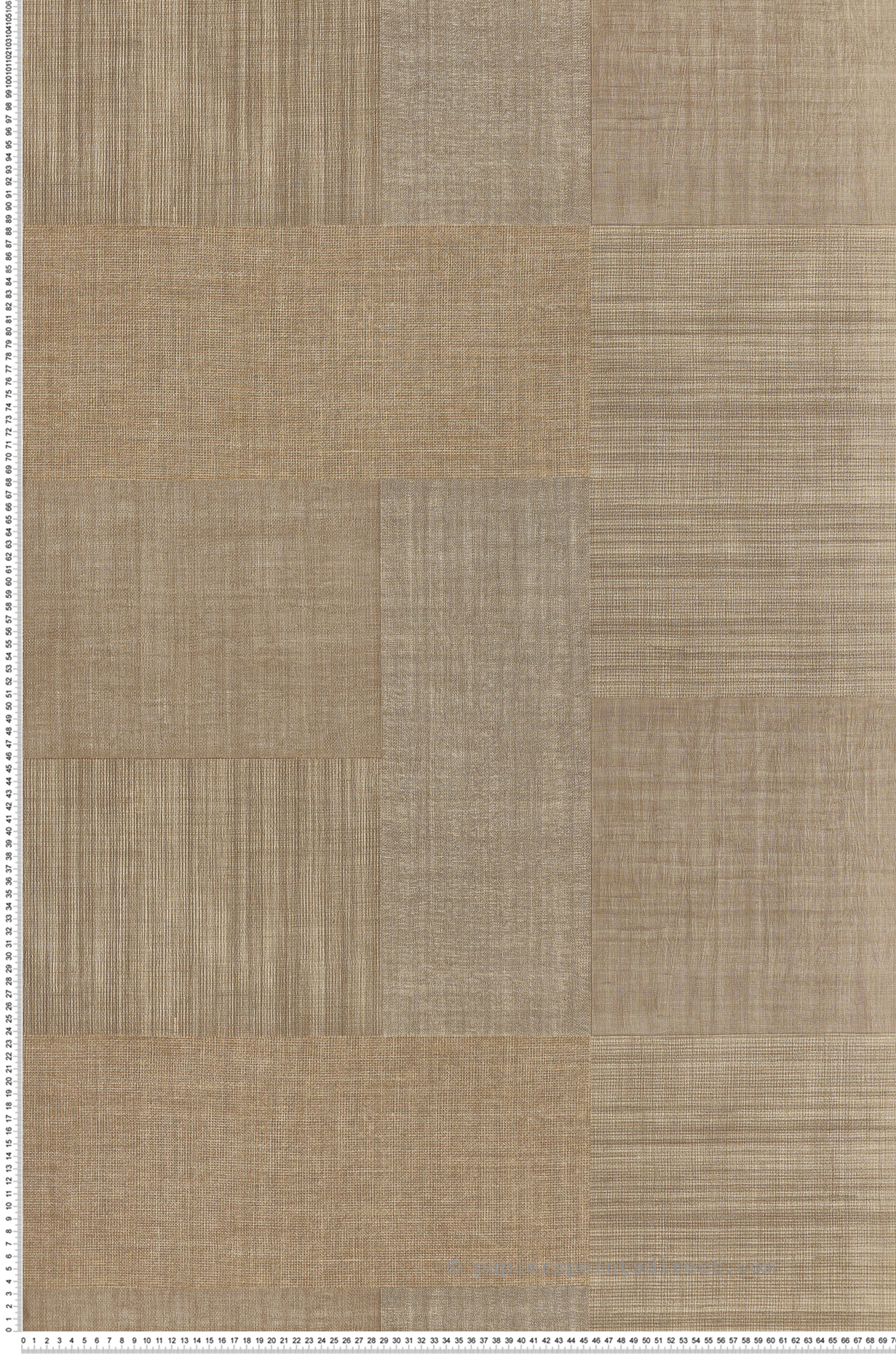 Papier peint Faux uni Rectangle Tissé Mestizo brun - Casa Azul de Casamance | Réf. CAS-76321222