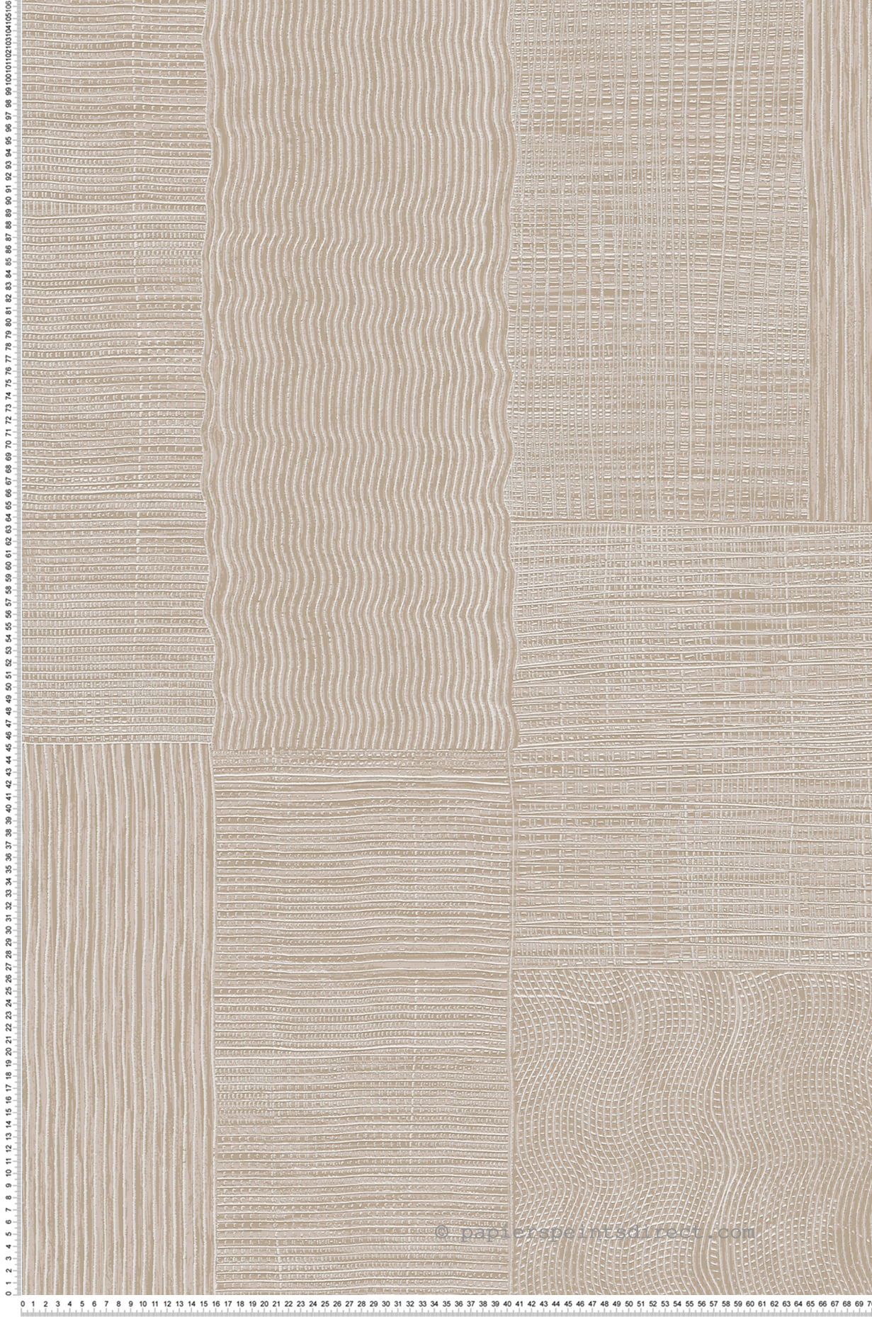 Papier peint Textiles Traces taupe - Traces de Masureel | Réf. MAS-TRA202
