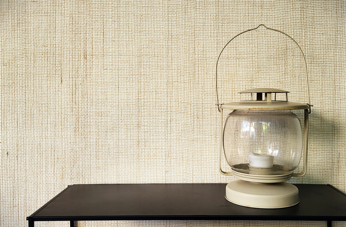 Tissu mural Quadrillage en Fibre Naturelle beige - Textil'In de Montecolino | Réf. MC-TIN240002