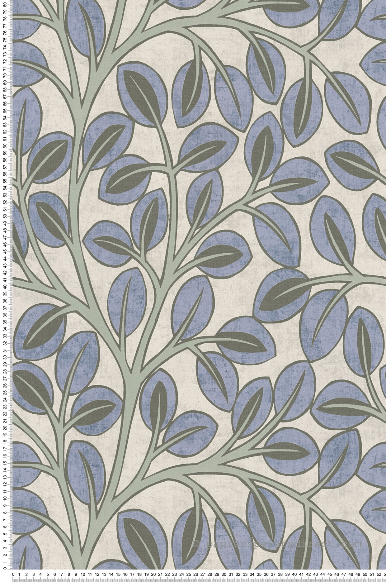Papier peint Feuille d'Arbre Graphique bleu gris - Nordic Feeling d'A.S. Création