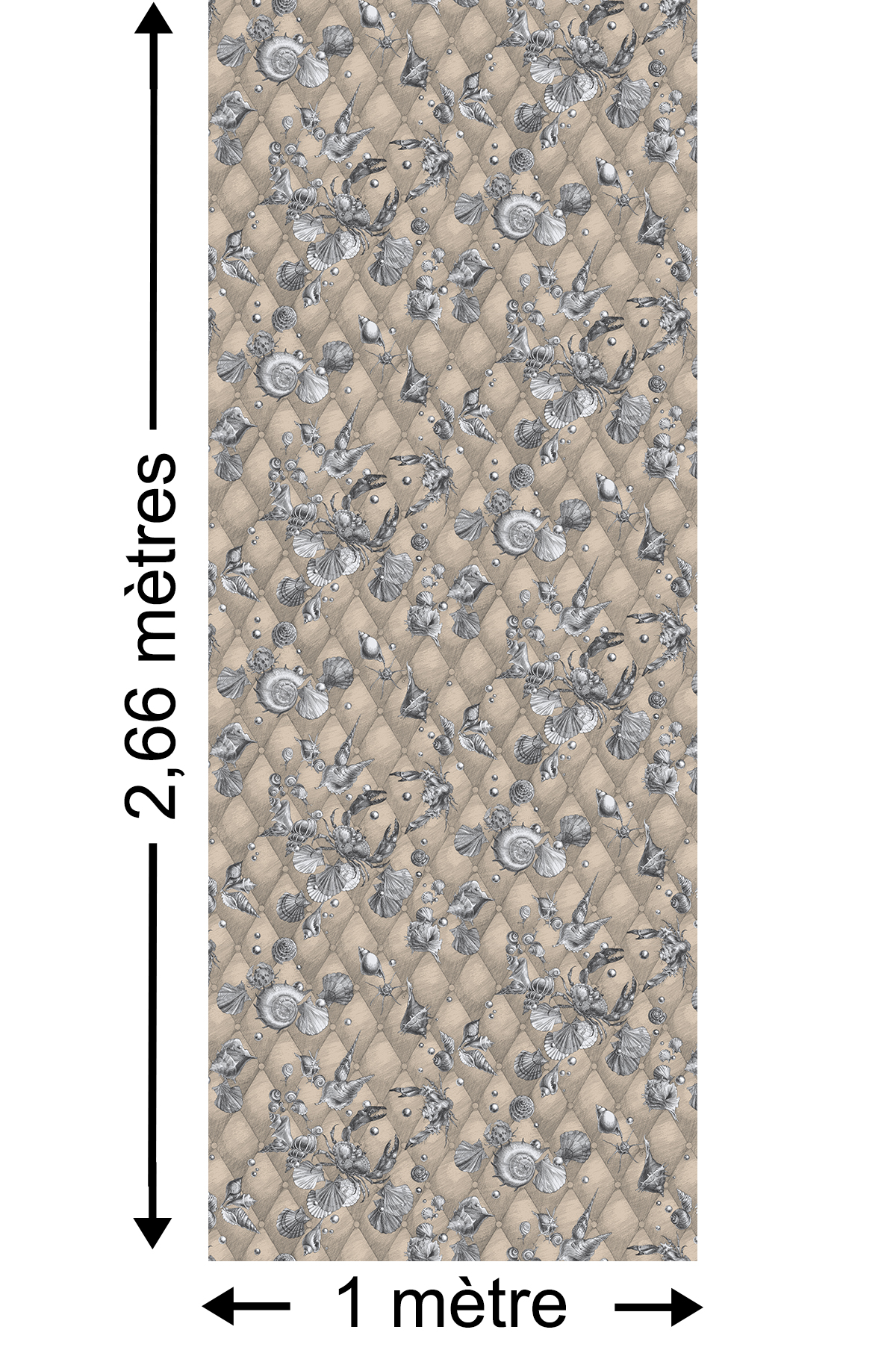 Papier peint Coquillages & Crustacés Sable - Collection Catherine Gran de Edmond Petit