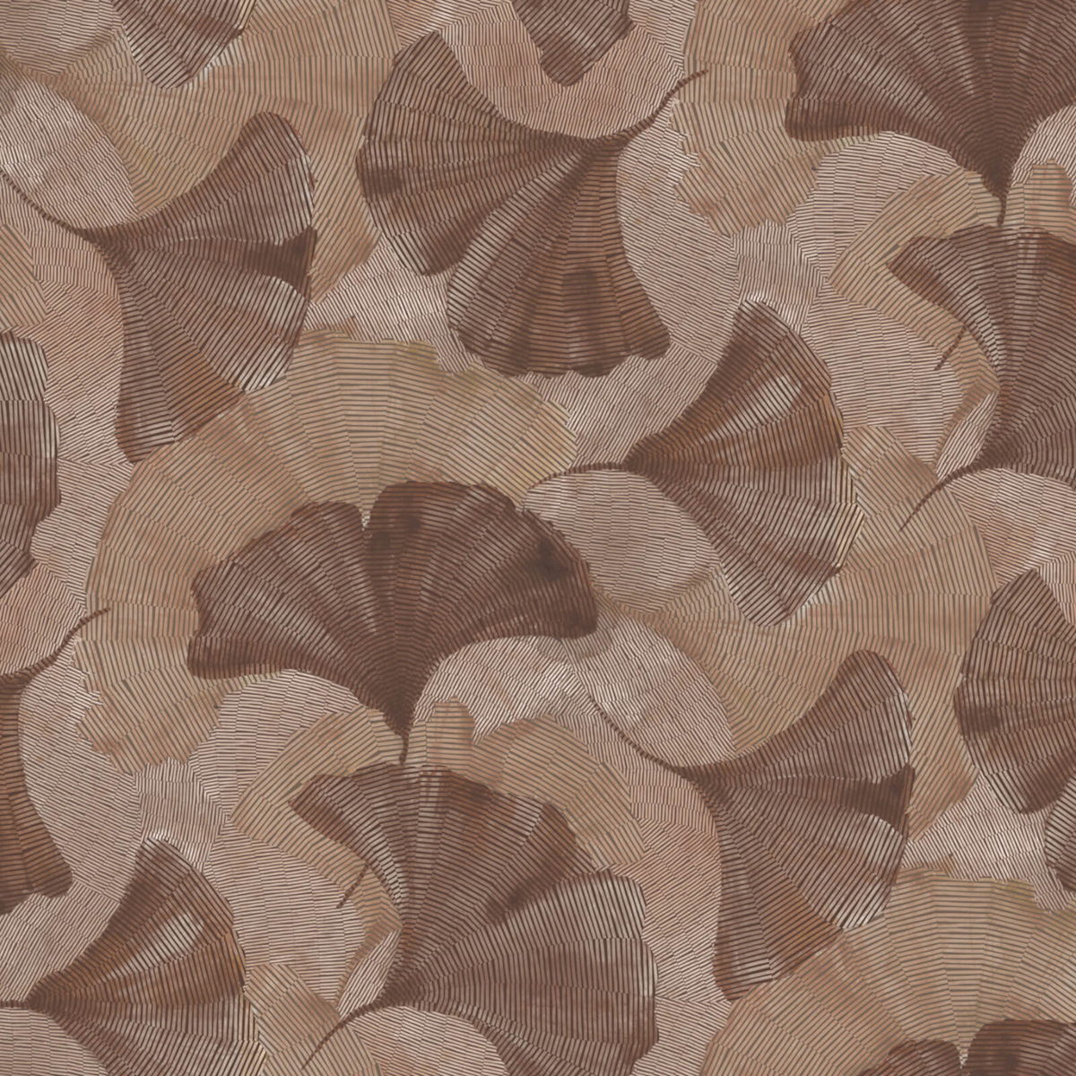 Papier peint panoramique Ginkgo Fleur brun - Architexture de Montecolino | Réf. MC-AZ47910