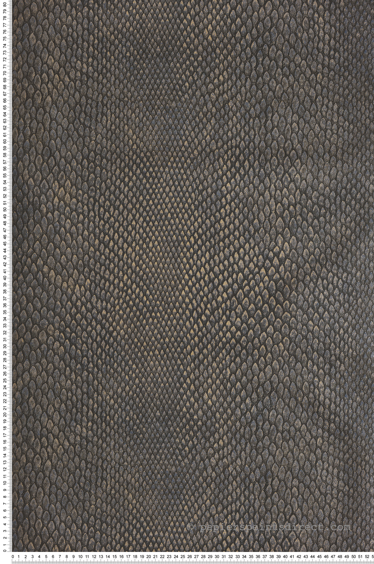 Papier peint Ecaille Reptile bleu noir doré - Shamal de Montecolino | Réf. MC-NHW1038