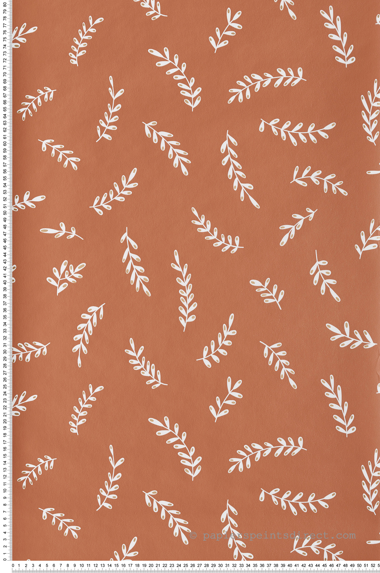 Papier peint Feuille Iris terracotta doré - Essentiel de Casélio | Réf. ETL103092020