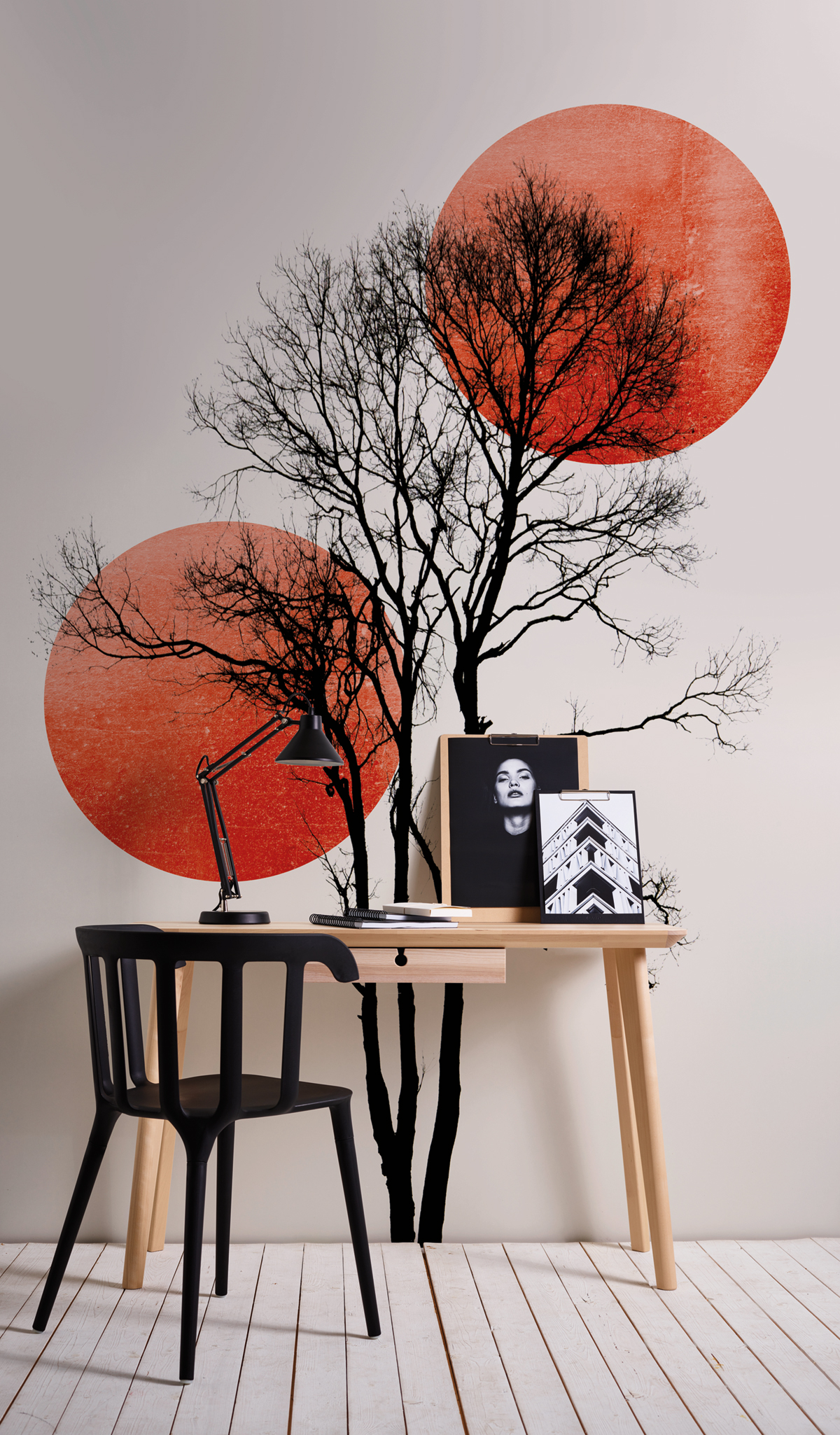 Papier peint panoramique Arbre Sun and Moon - Référence DD119901 - Intissé 200g/m2 - Standard 200 x 280