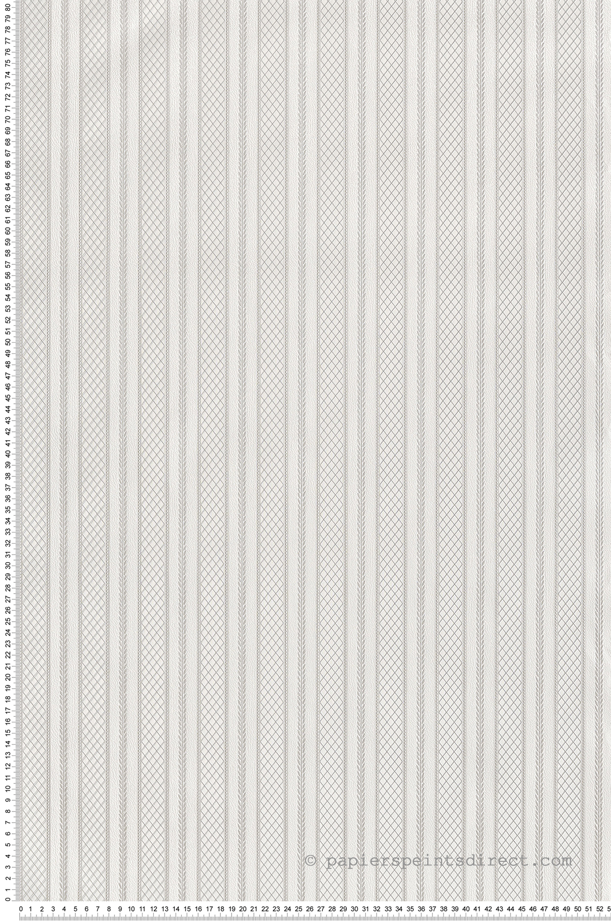 Papier peint Rayure Feuillage Baroque argenté - Grand Classic de Montecolino | Réf. MC-Z66848