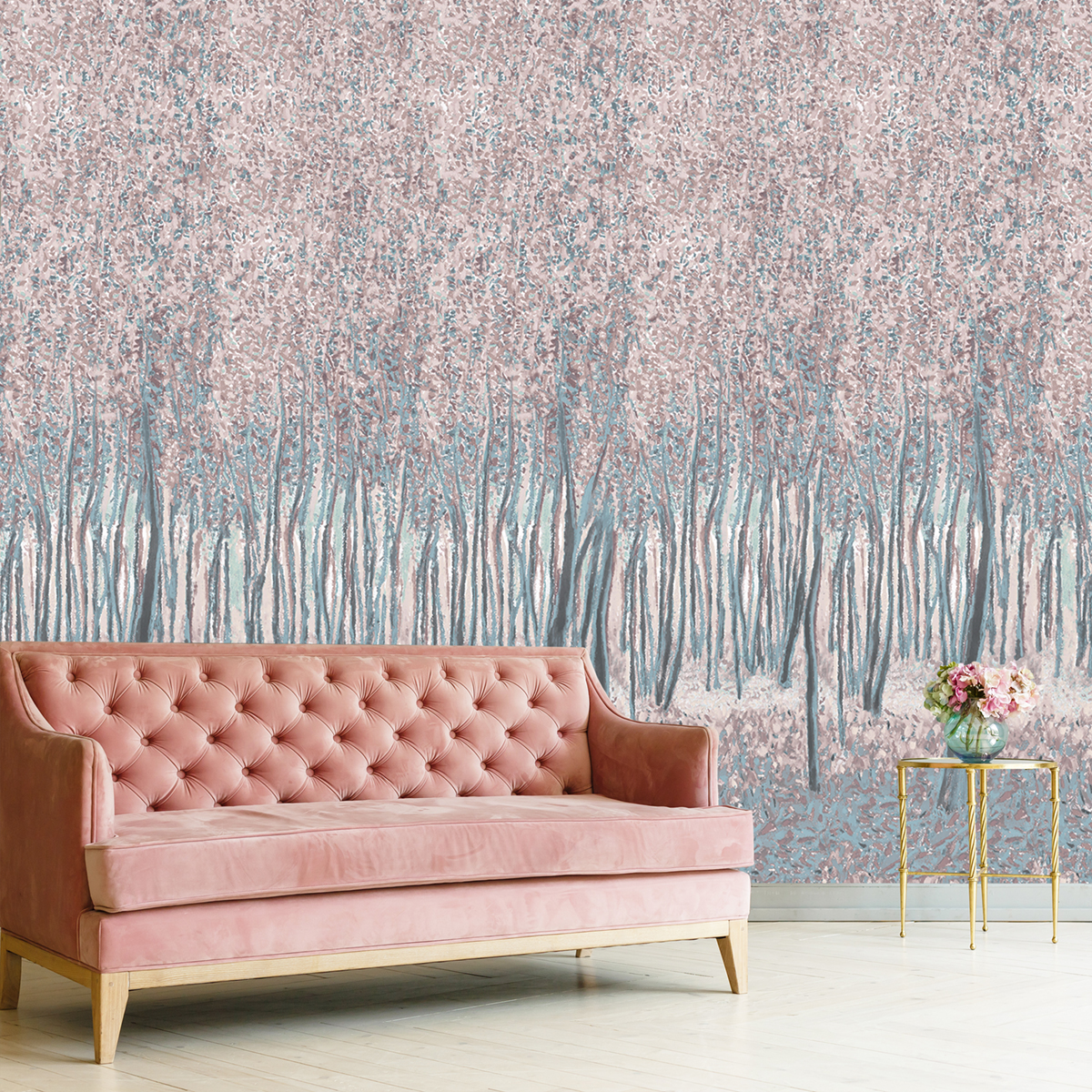 Papier peint panoramique Sylve Décor Gris A+B - 1/2/3/4/5/6 - Isidore Leroy AMB