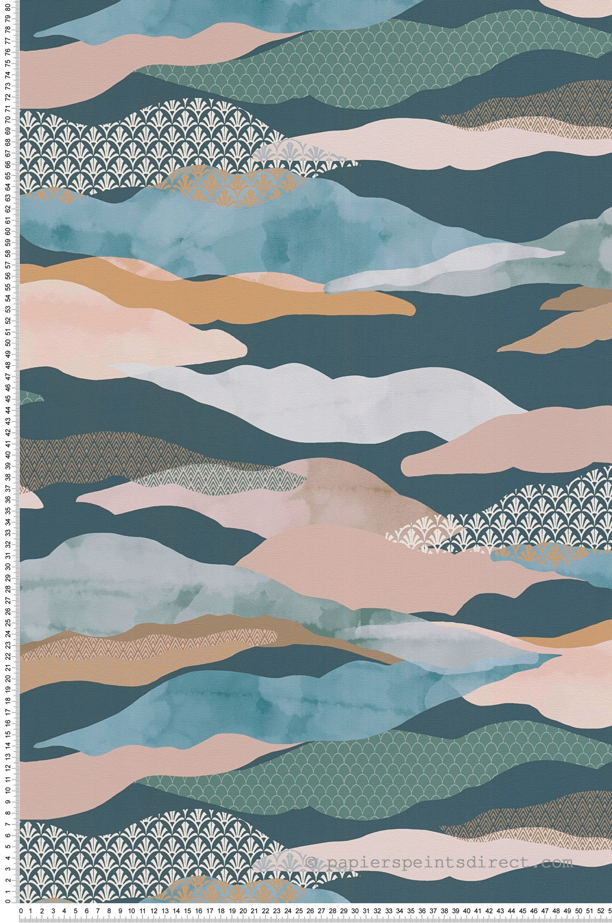 Papier peint Nuage de Montagne bleu vert - Pintwalls 2 d'A.S. Création | Réf. AS-396994