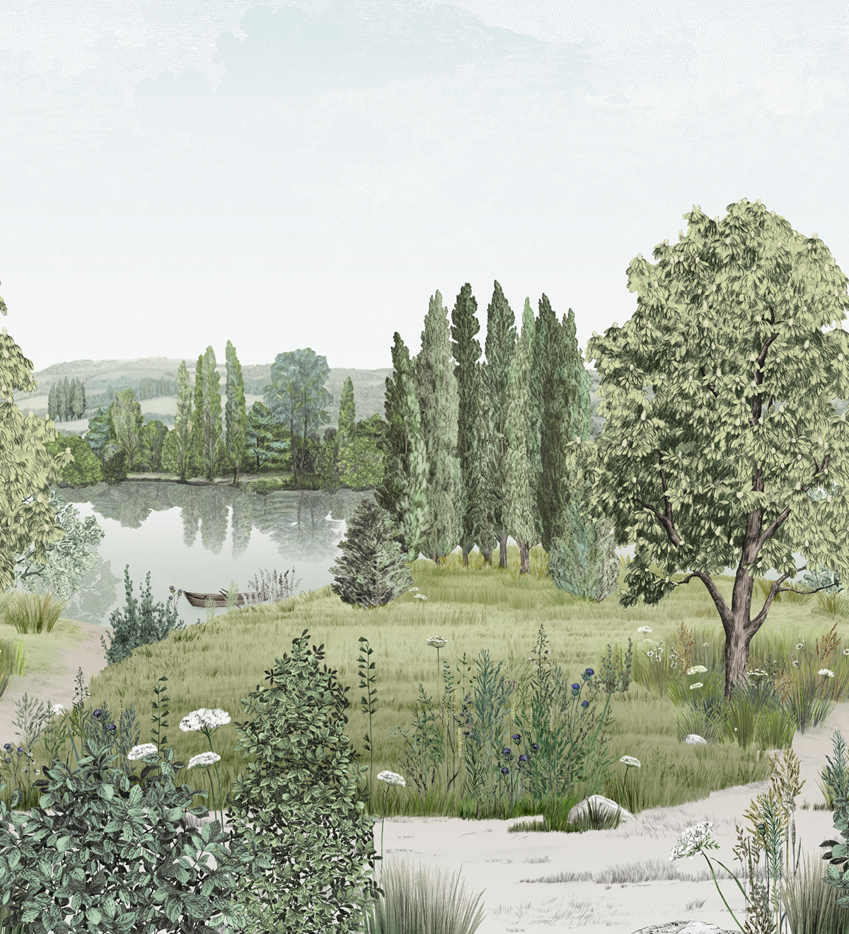 Papier peint panoramique Campagne Naturel A+B 1/2/3/4/5/6 - Isidore Leroy