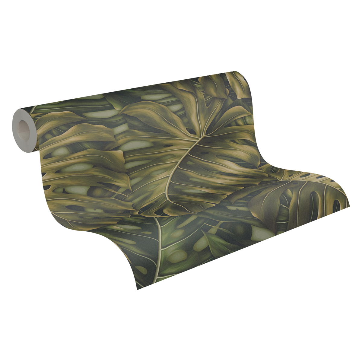 Papier peint Feuille de Monstera vert kaki - Pintwalls 2 d'A.S. Création ROLL | Réf. AS-397011