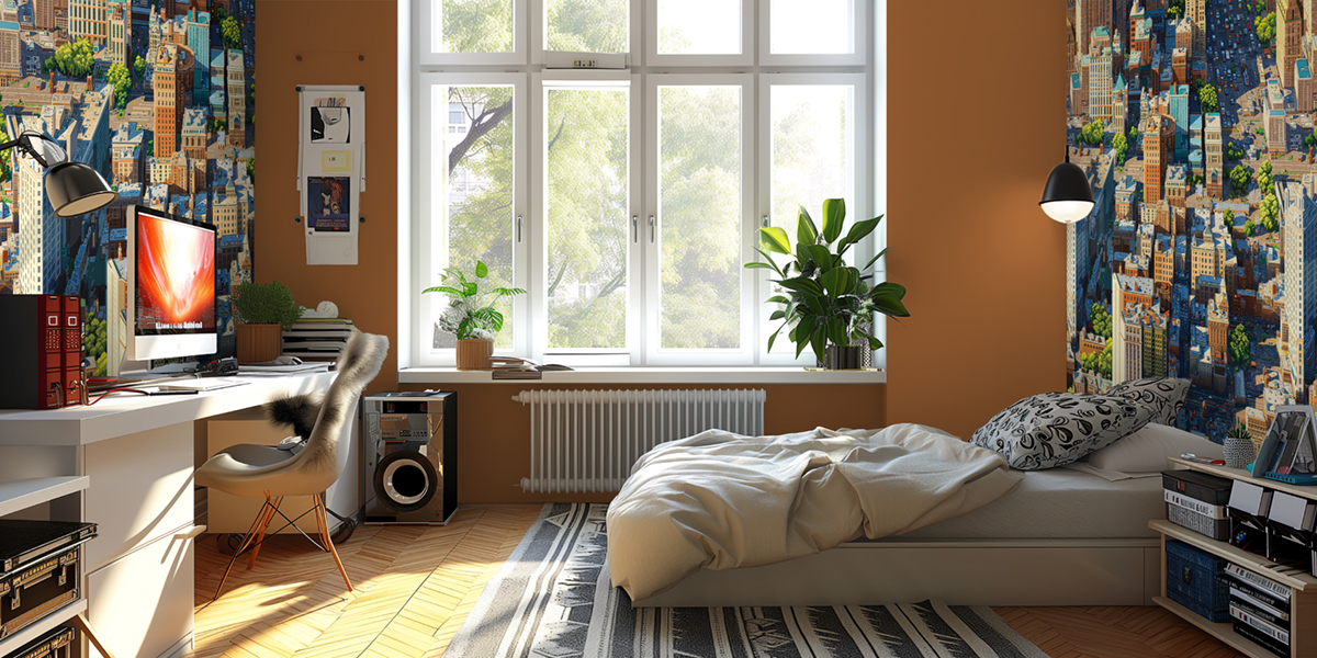 Papier peint Panoramique Urbain Colour City multicouleurs - Les Aventures de Lutèce | Réf. LTC-27240207