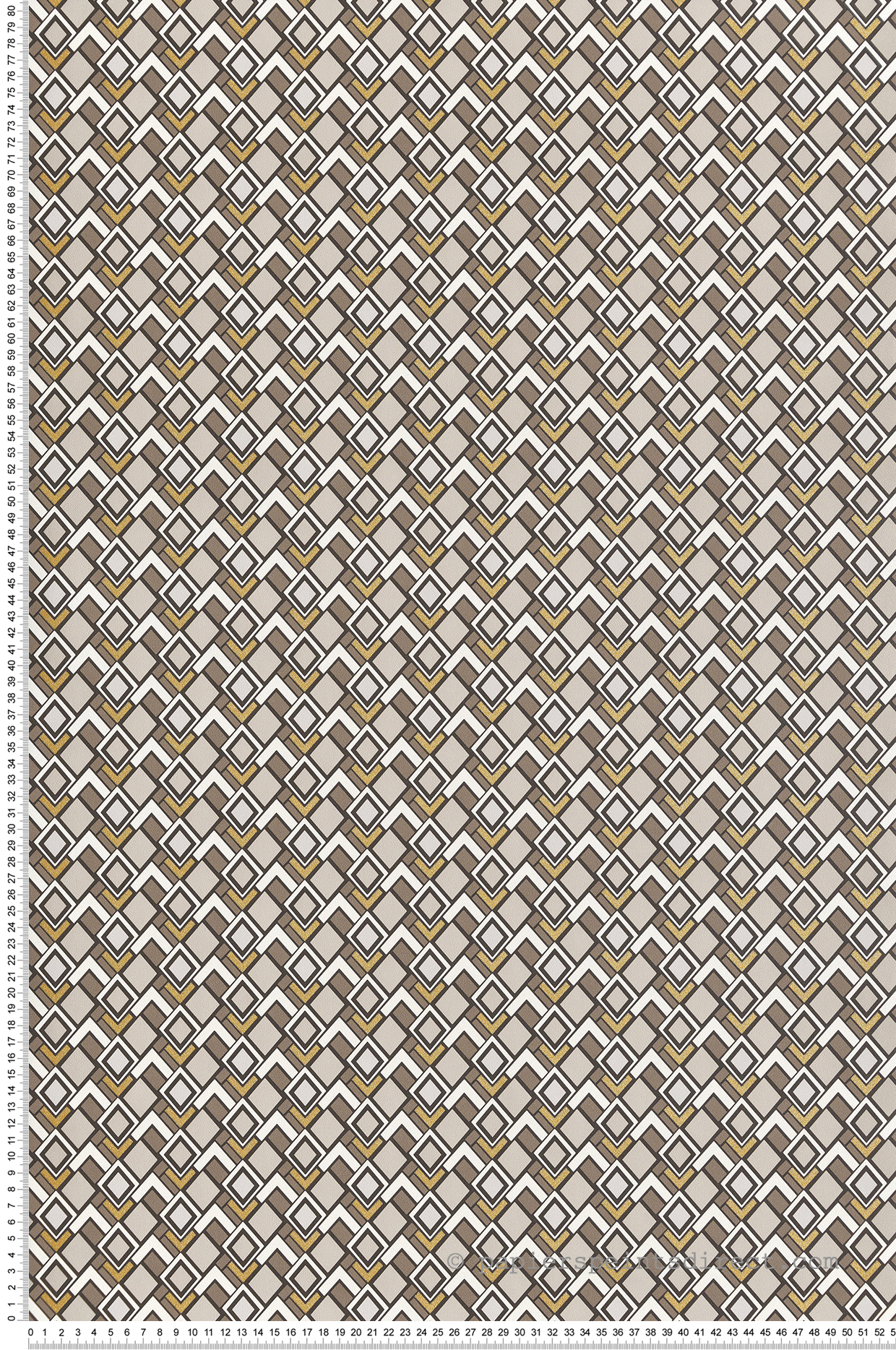 Papier peint Géométrique Losange marron - Jardin d'Eden de Lutèce | Réf. LTC-51202908