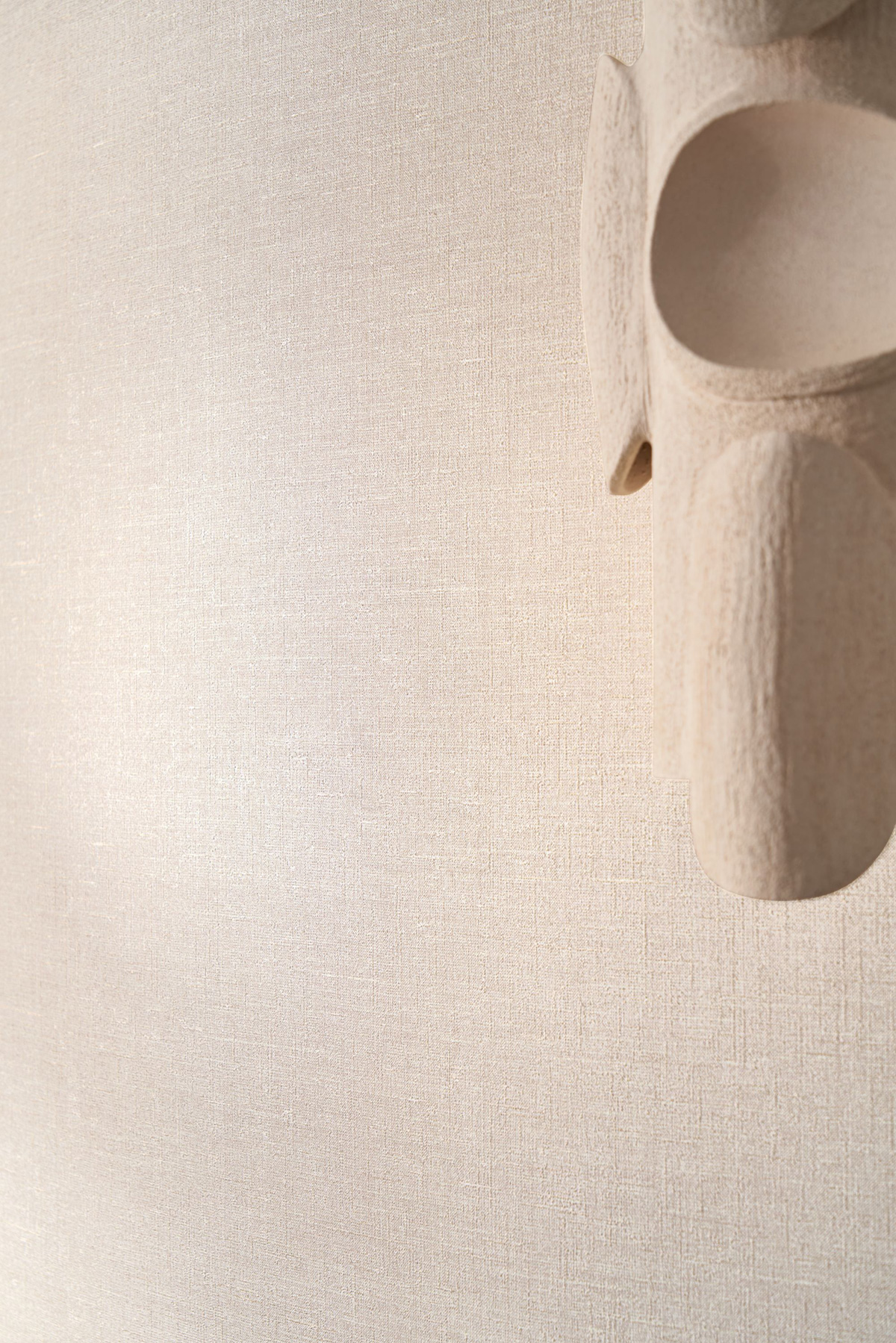 Papier peint Lin Ankaa rose poudré doré - Le Lin 3 de Casamance | Réf. CAS-A75239364