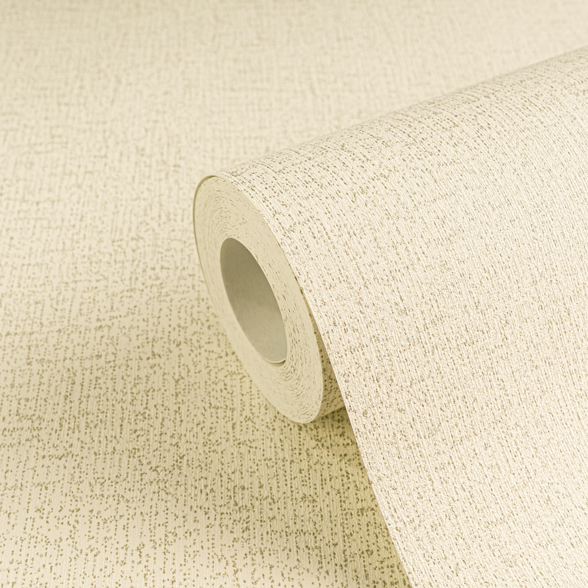 Papier peint Uni Paillette Métallisé blanc ivoire doré - Cosmoliving d'A.S. Création ZOOM | Réf. AS-790651