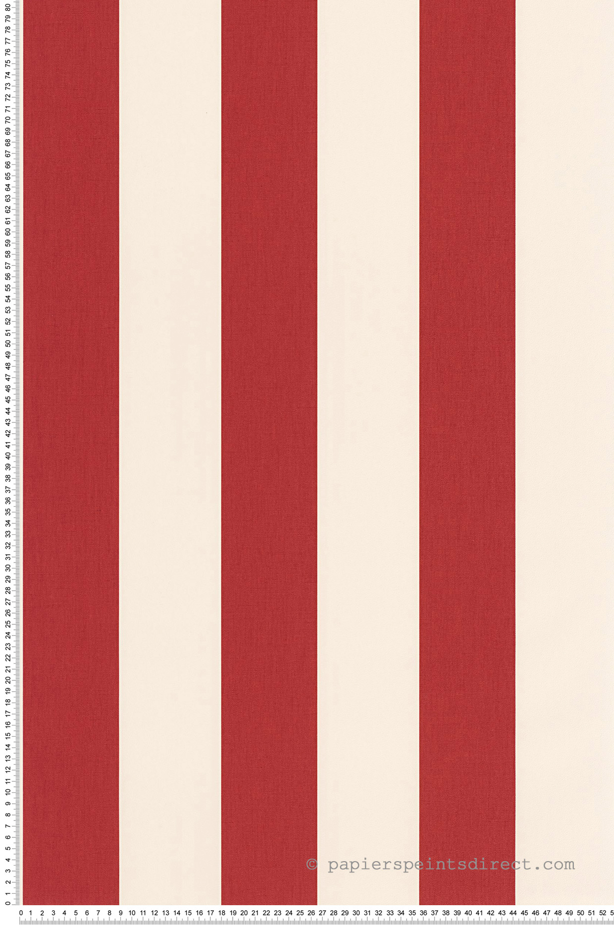Papier peint Rayures Lin Lines rouge écru - Basics de Casélio | Réf. BAI104048088