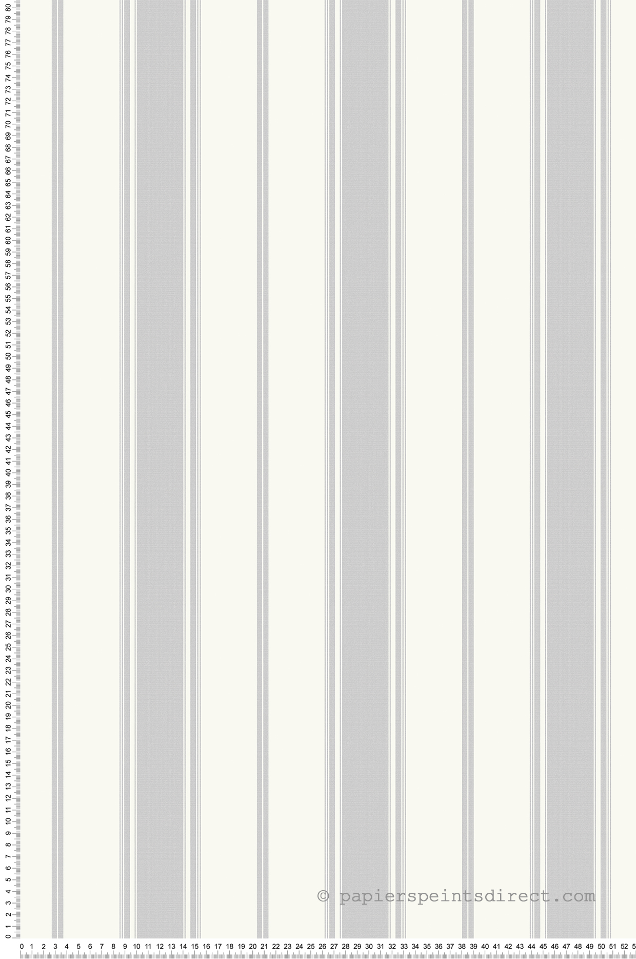 Papier peint Rayure Héritage gris - Jeux de Rayures 3 de Lutèce | Réf. LTC-G68062