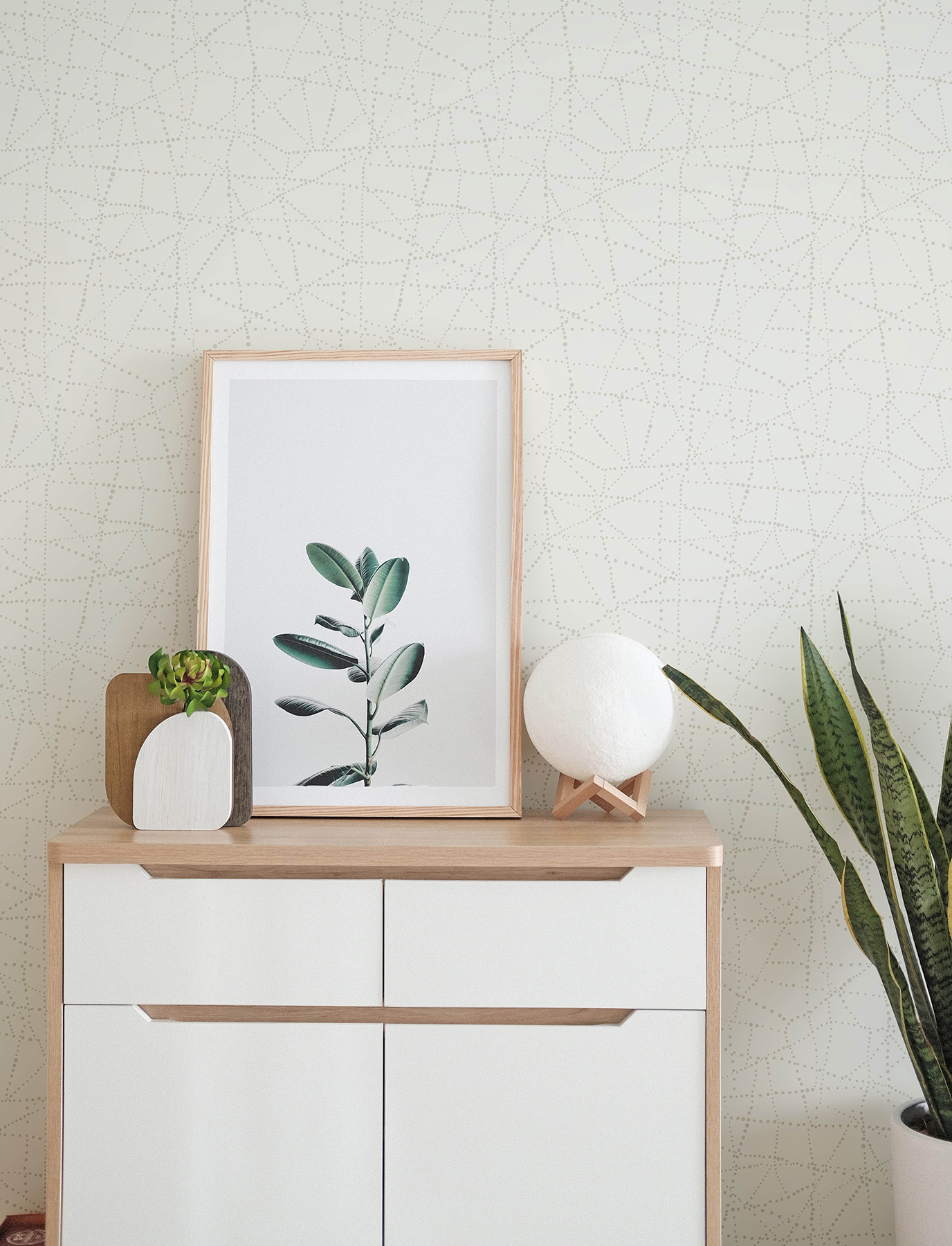 Papier peint Géométrie Pois Alcott argenté - Harmony de Lutèce | Réf. LTC-FD27125