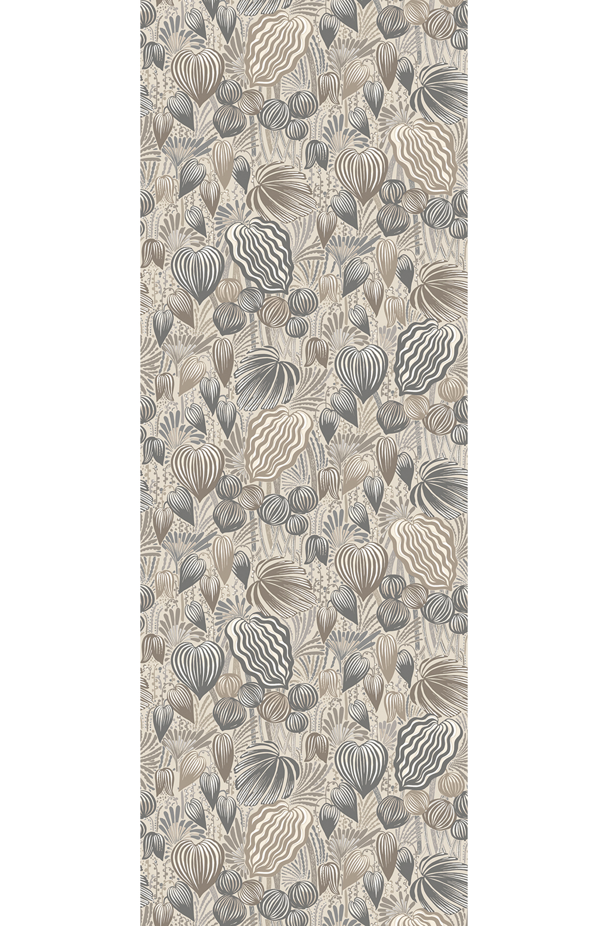 Papier peint panoramique Jungle Exotique Pomona beige lin - A H260 - Mysa de Masureel | Réf. MAS-DGYSA1011-260