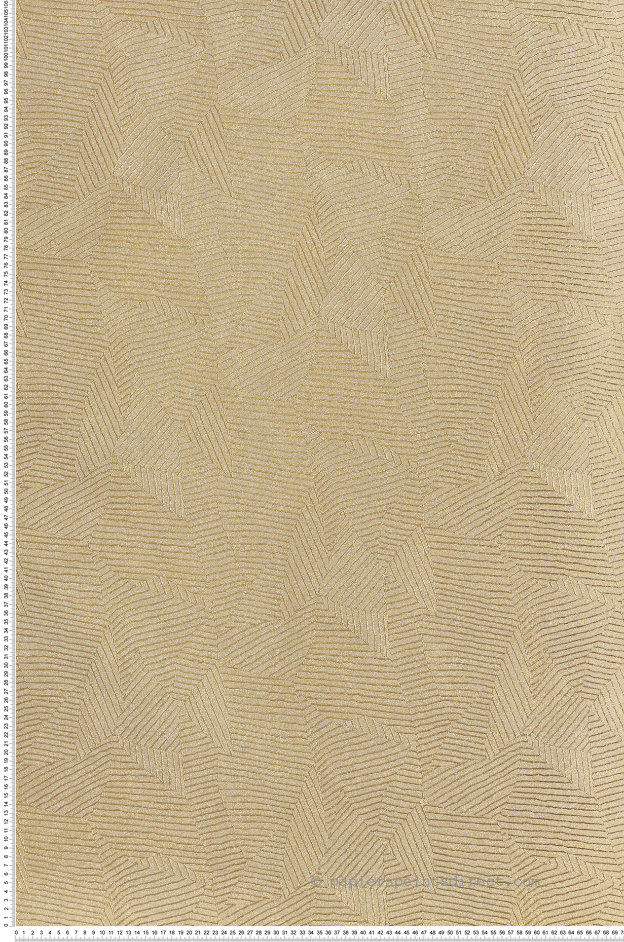 Papier peint Faux Uni Soroa Laminé doré - Nature Précieuse de Casamance | Réf. CAS-76543568