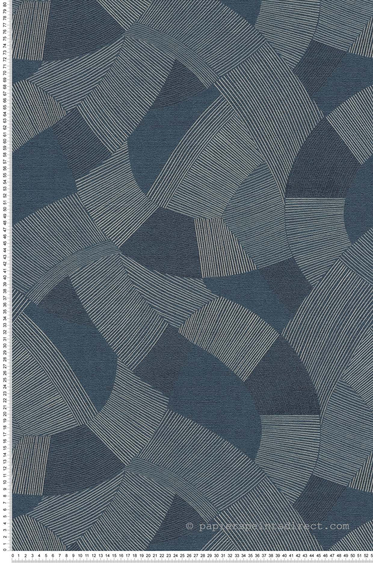 Papier peint Géométrie Rayé Calley bleu marine - Cuba 2 d'A.S. Création | Réf. AS-791603