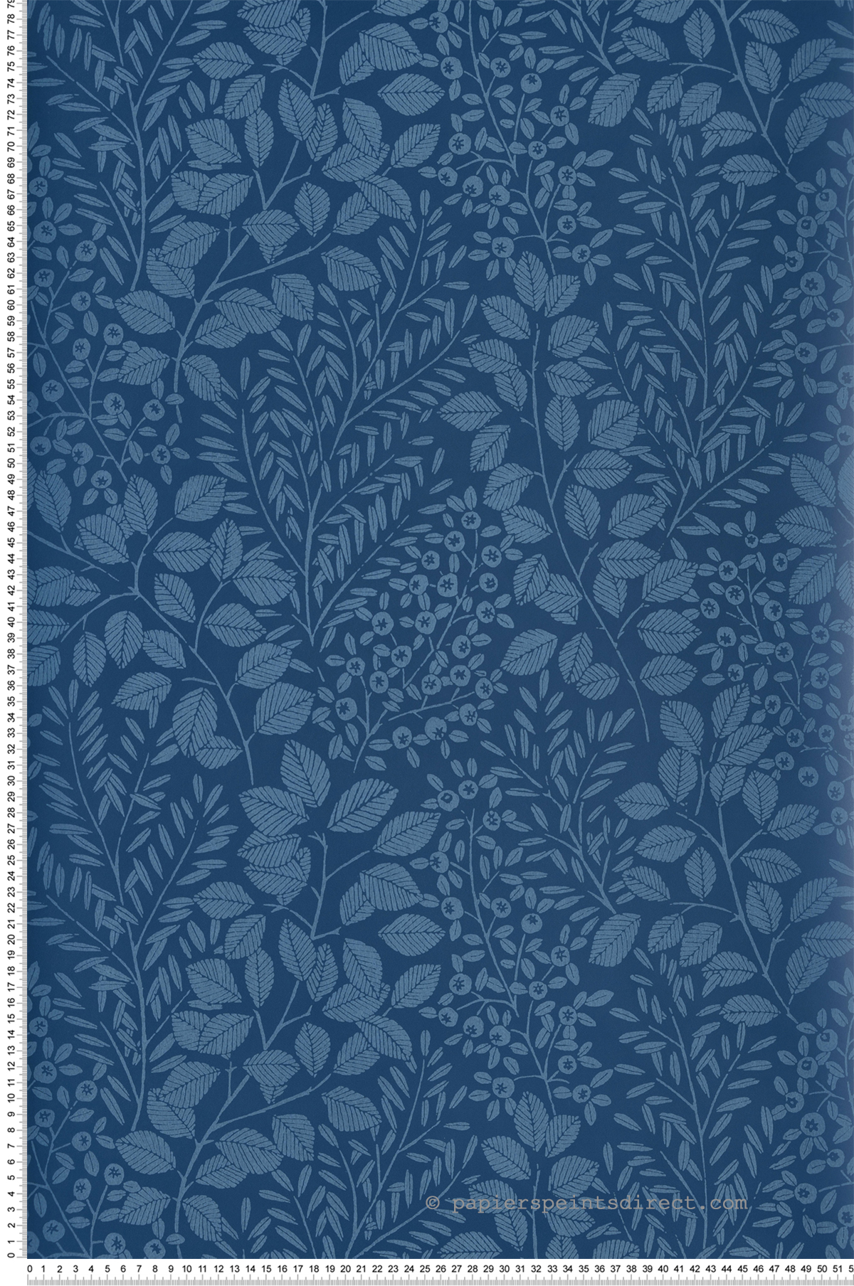 Papier peint Empreinte Végétale Elin bleu - Delicatesse de Lutèce | Réf. LTC-FD26517