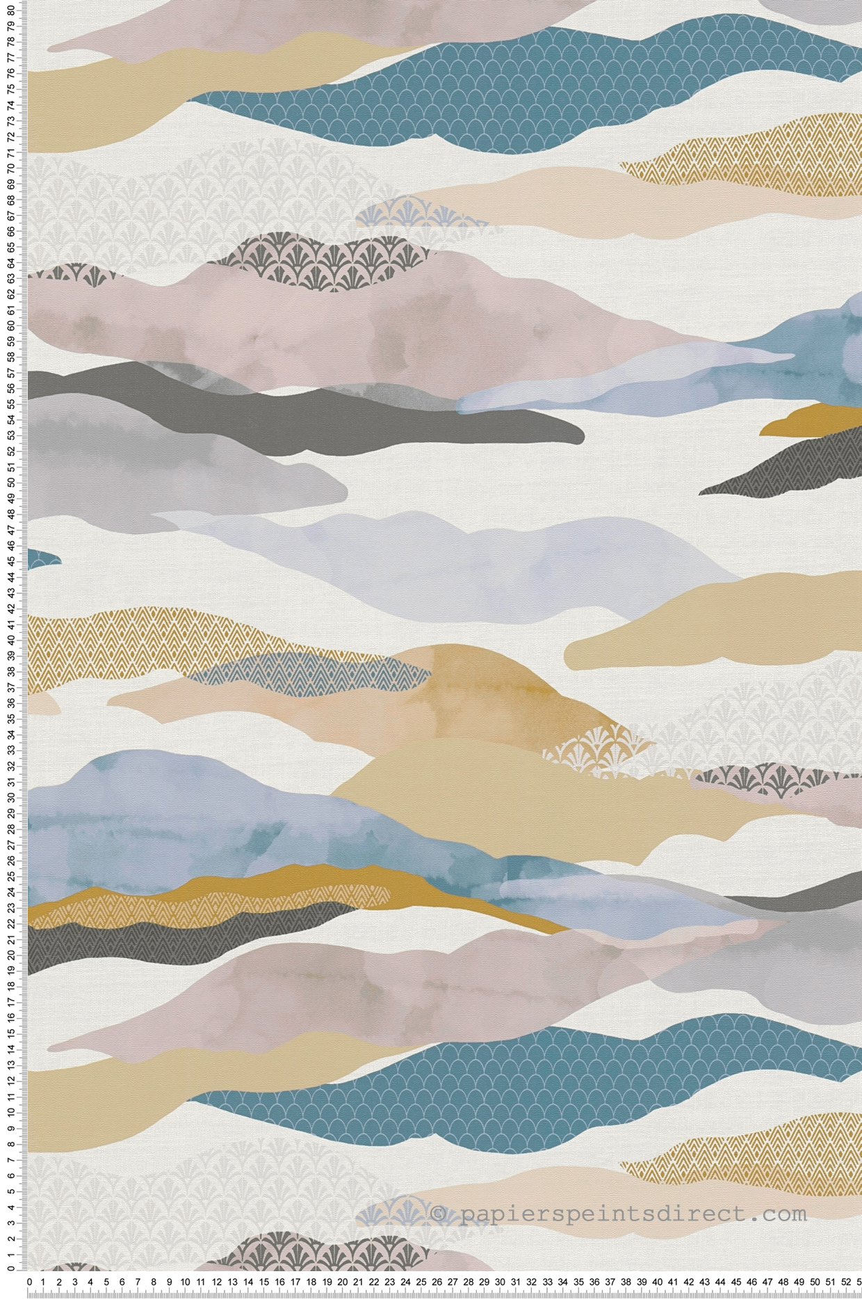 Papier peint Nuage de Montagne ocre bleu - Pintwalls 2 d'A.S. Création | Réf. AS-396991