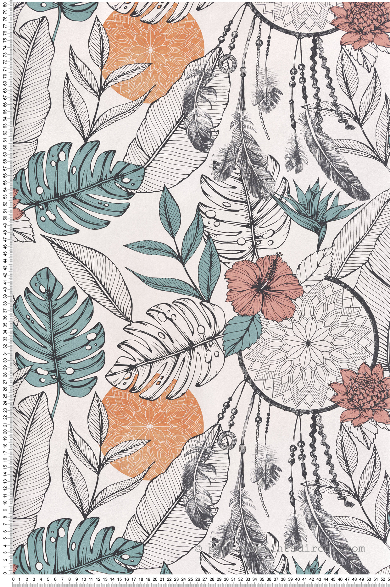 Papier peint Attrape Rêves Feuillages bleu - Les Aventures de Lutèce | Réf. LTC-11201505