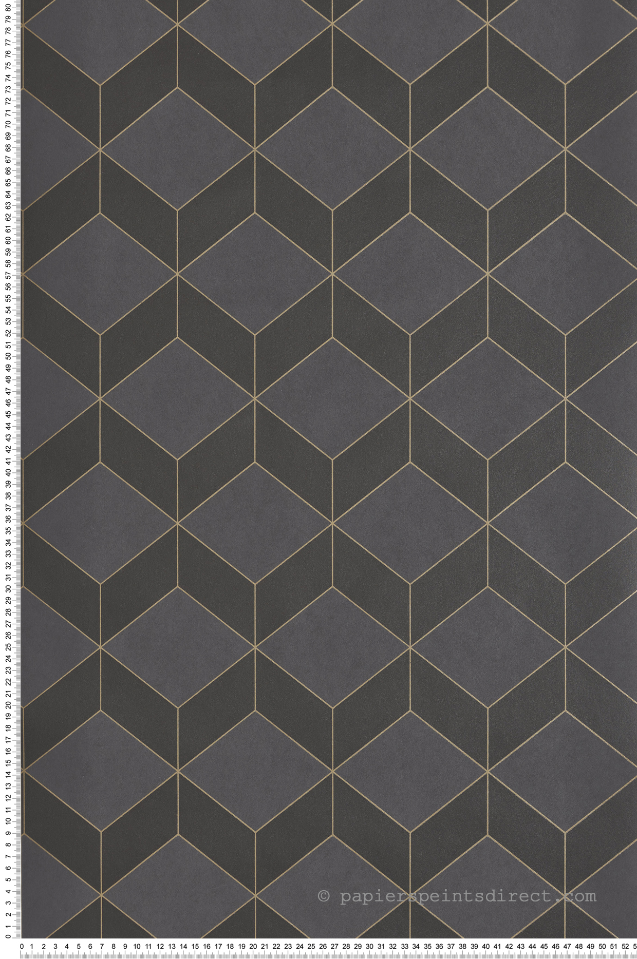 Papier peint Cube Metro anthracite - 1930 de Casadéco | Réf. MNCT85689533