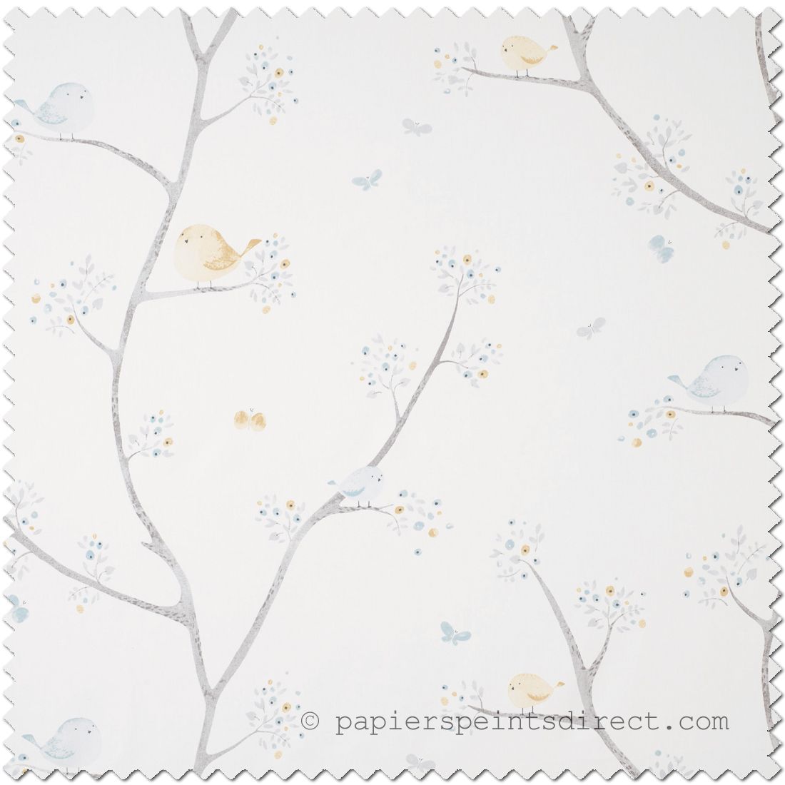 Tissu Oiseaux bleus - My Little World de Casadéco