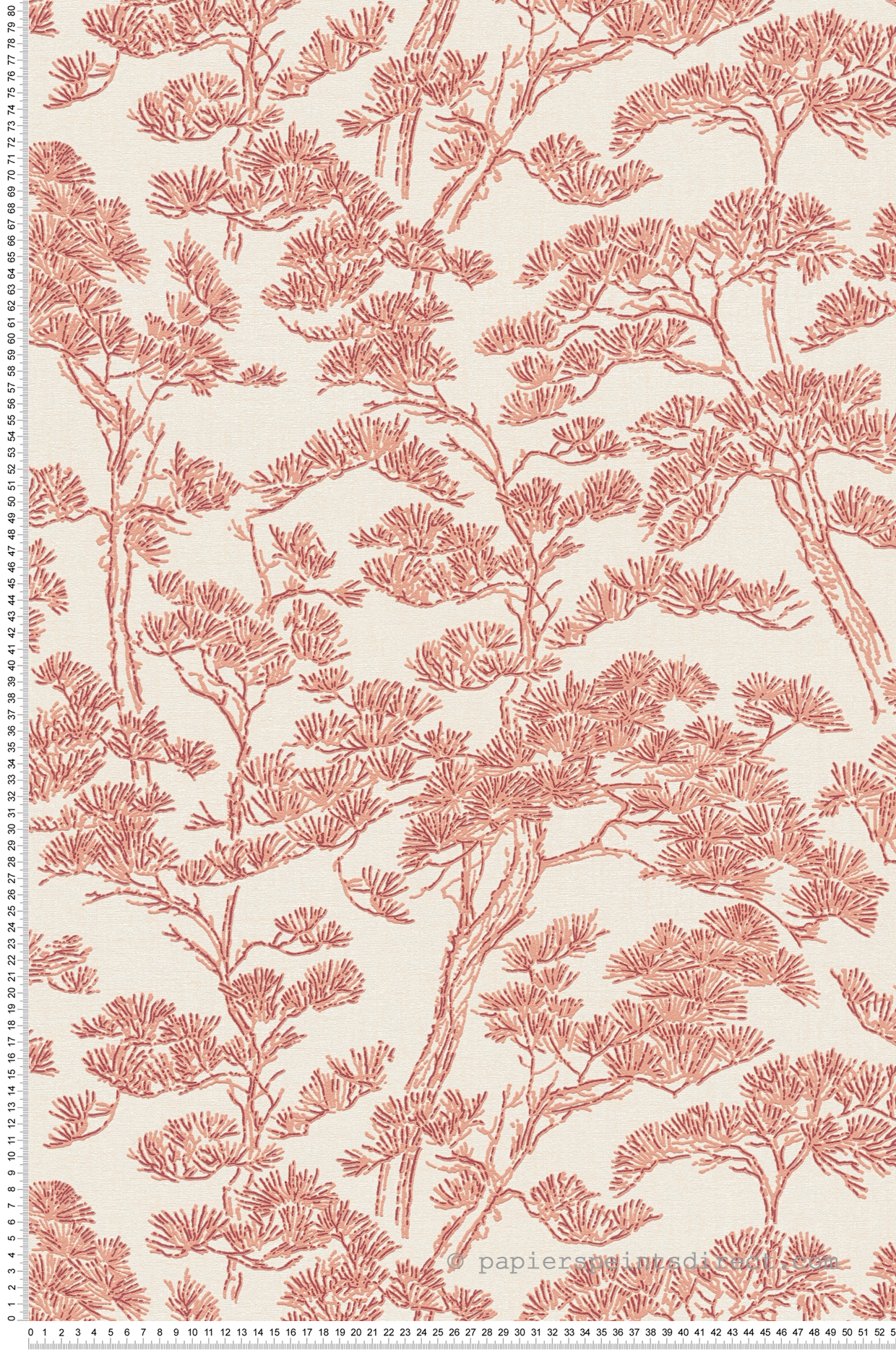 Papier peint Japonais Naturel Pins corail - Vibes & Styles d'A.S. Création | Réf. AS-790014