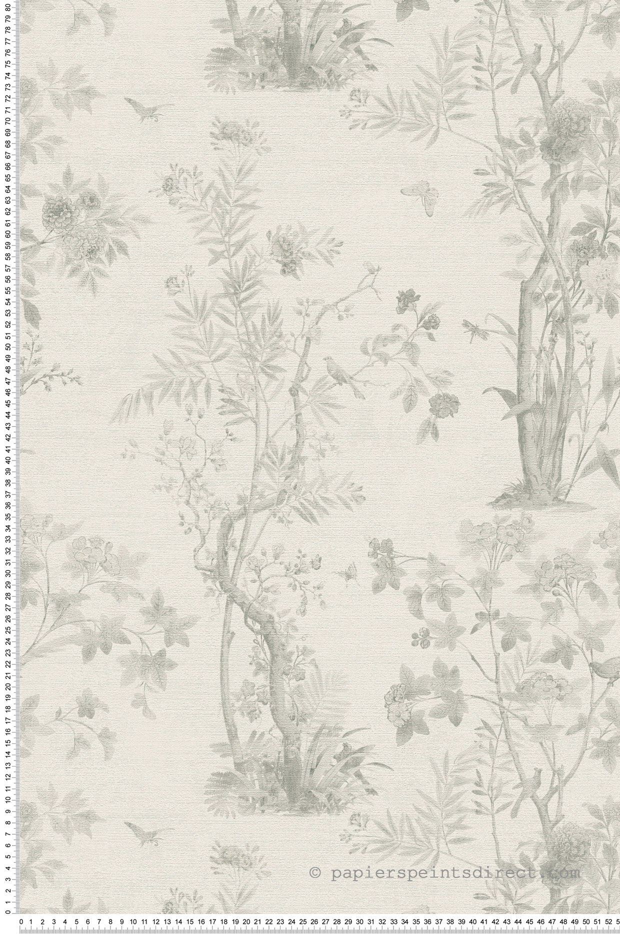 Papier peint Arbre Botanique gris clair - History of Art 2 d'AS Création | Réf. AS-790437