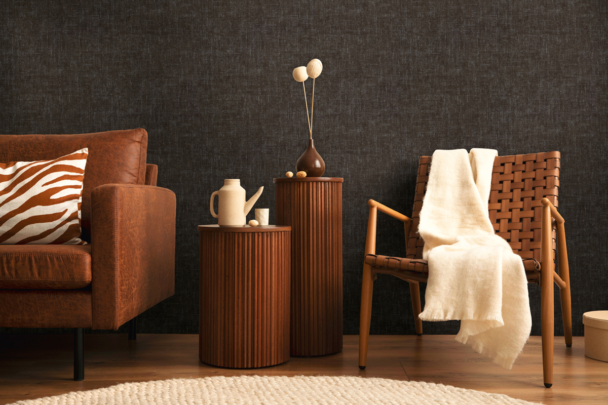 Papier peint Uni Béton noir argenté - Cosmoliving d'A.S. Création AMB3 | Réf. AS-791105