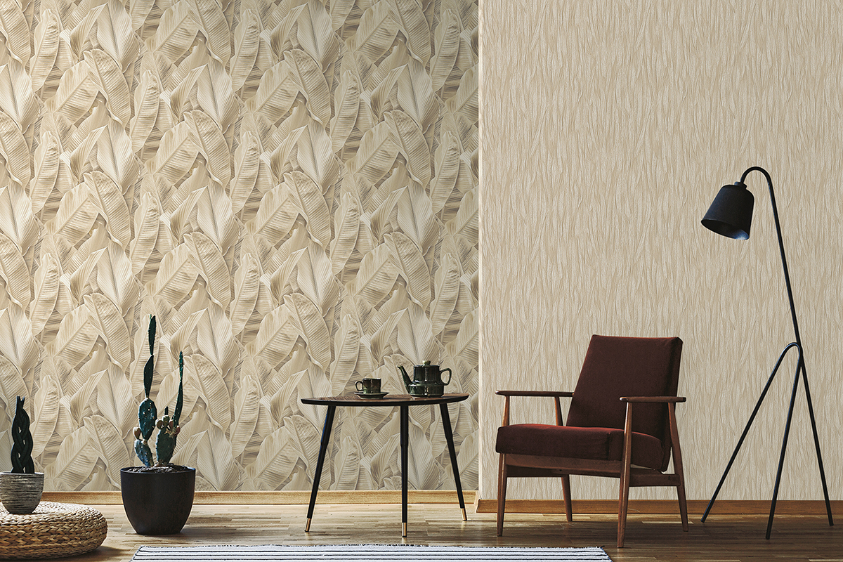 Papier peint Feuillage Aloes ivoire - Folium de Montecolino | Réf. MC-FO17901