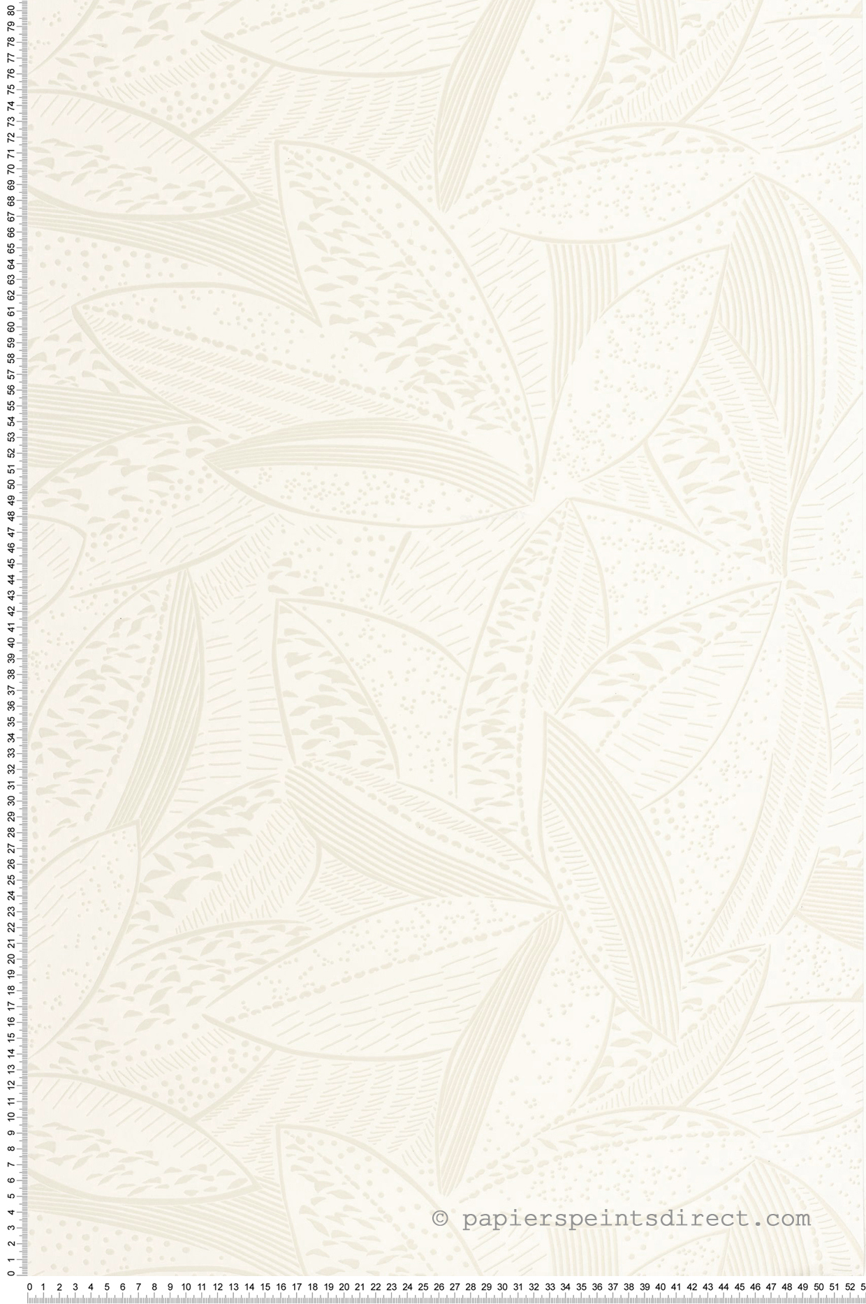 Papier peint Feuille Natura craie - Origine de Casélio | Réf. OGN106040000